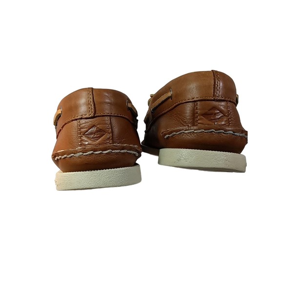 Sperry Men's Top Sider Boat Shoes Preowned Great Condition Tan Leather 10M - Picture 7 of 11